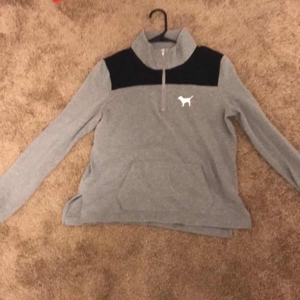 Grey PINK pull over size small